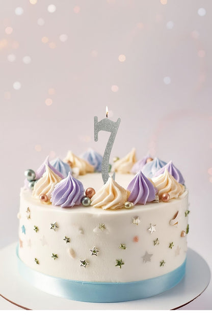 Sølvlys 7 år Glitter 12,5 cm