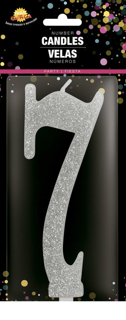 Sølvlys 7 år Glitter 12,5 cm