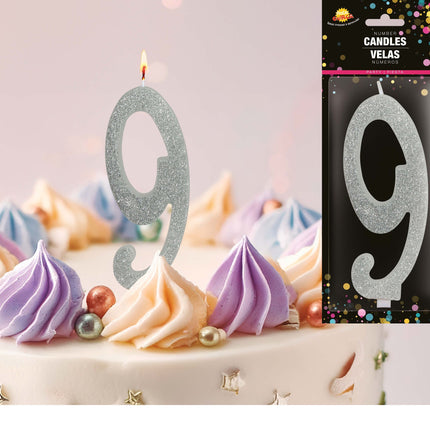 Sølvlys 9 år Glitter 12,5 cm