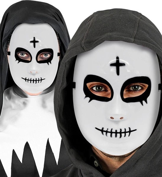 Satanisk maske, hvid