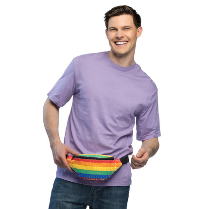 Hoftetaske Pailletter regnbue