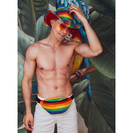 Hoftetaske Pailletter regnbue