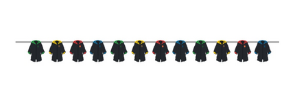 Harry Potter-kappe-flagguirlande, 3,6 m