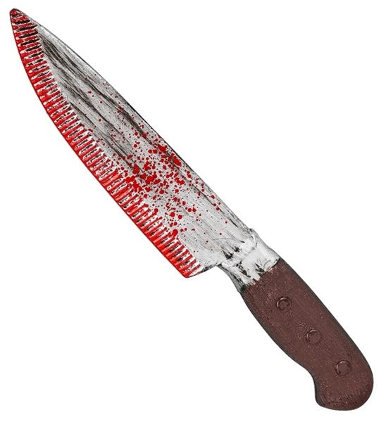Halloween-kniv med blodpletter (attrap)