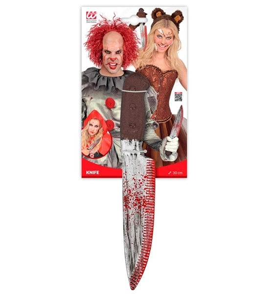 Halloween-kniv med blodpletter (attrap)