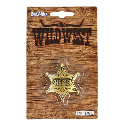 »Sheriff«-badge i guldmetal