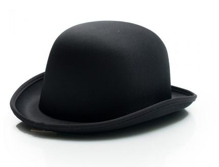 Bowlerhat sort satin