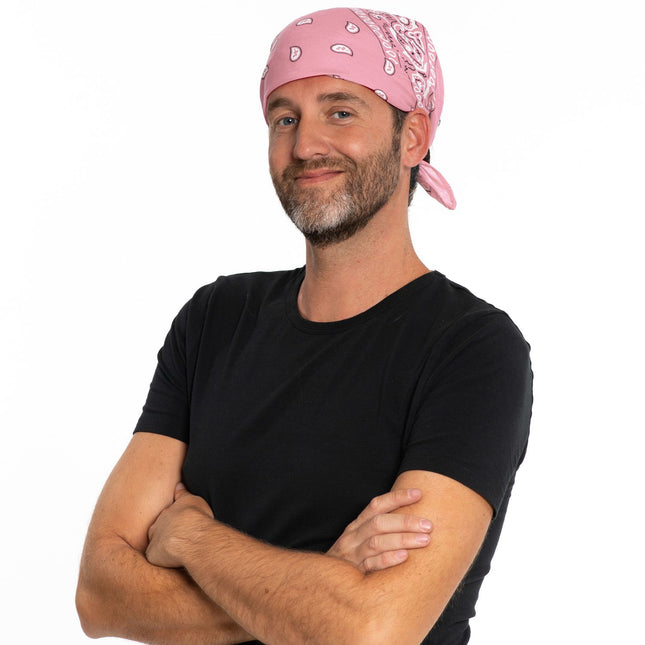 Lyserød bandana 55 cm