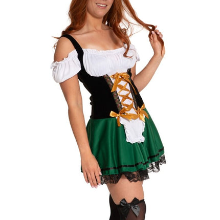 Grøn dirndl-kjole til Oktoberfest – Sophia