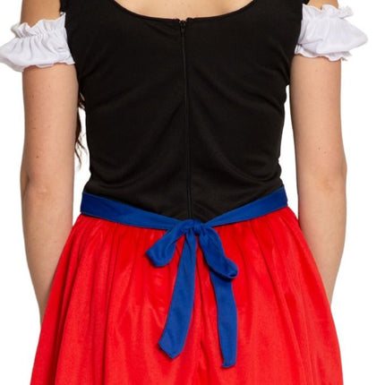 Rød dirndl-kjole til Oktoberfest, Anna