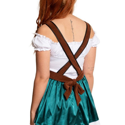 Grøn dirndl-kjole til Oktoberfest, Fay