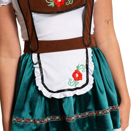 Grøn dirndl-kjole til Oktoberfest, Fay