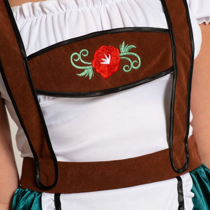 Grøn dirndl-kjole til Oktoberfest, Fay