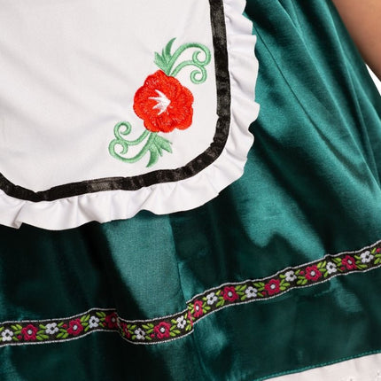 Grøn dirndl-kjole til Oktoberfest, Fay