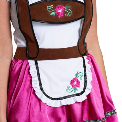 Fuchsia-farvet dirndl-kjole til Oktoberfest, Fay