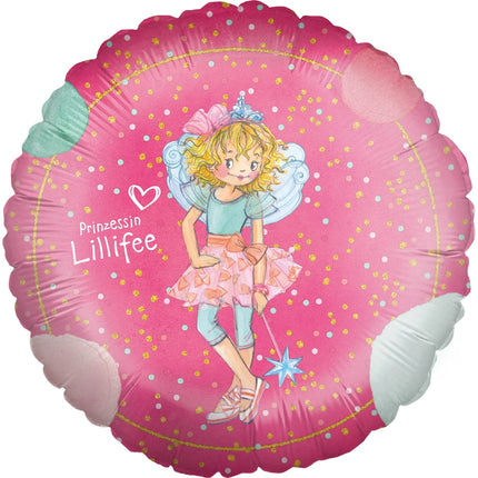 Prinsesse Lillifee heliumballon, lyserød, tom, 45 cm