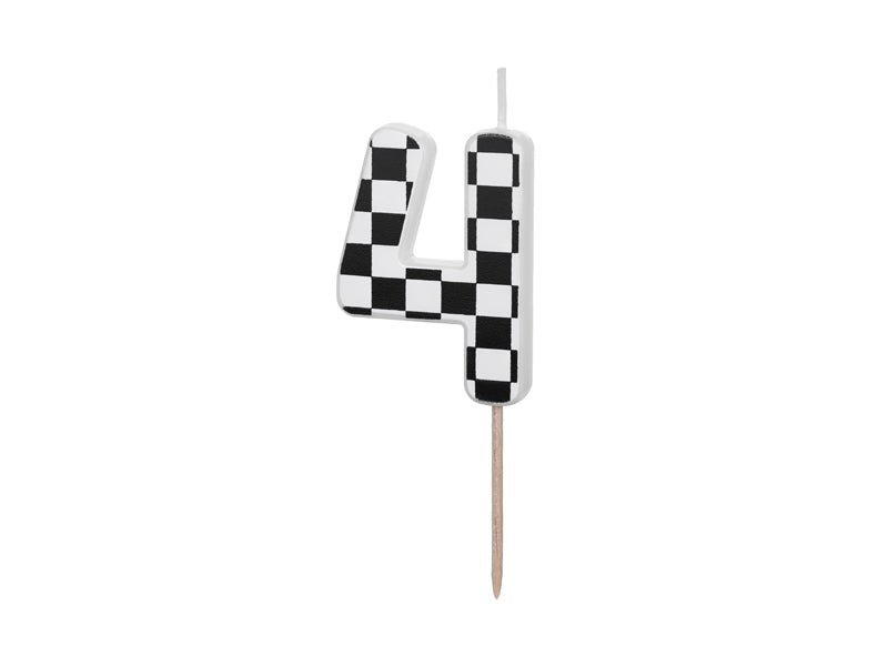4 Jaar Kaars Race 5,5cm van Partydeco koop je bij Partywinkel