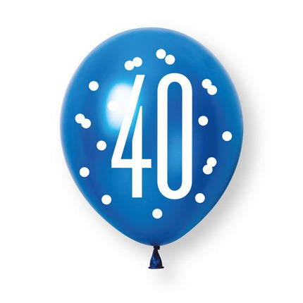 40 Jaar Ballonnen 30cm 6st van Unique koop je bij Partywinkel