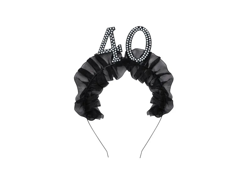 40 Jaar Haarband Zwart van Partydeco koop je bij Partywinkel