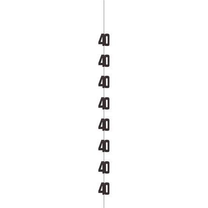 40 Jaar Hangdecoratie Zilver 1,52m van Unique koop je bij Partywinkel