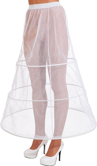 Nederdel med bøjler hvid