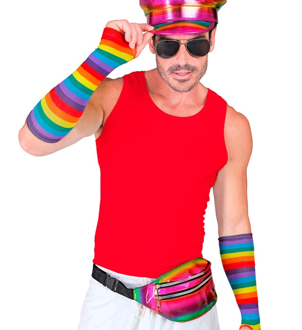 Hoftetaske regnbue-holografisk