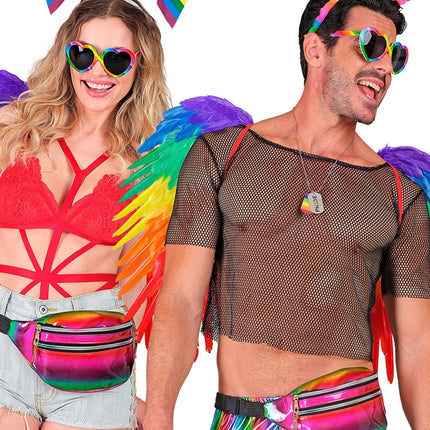 Hoftetaske regnbue-holografisk