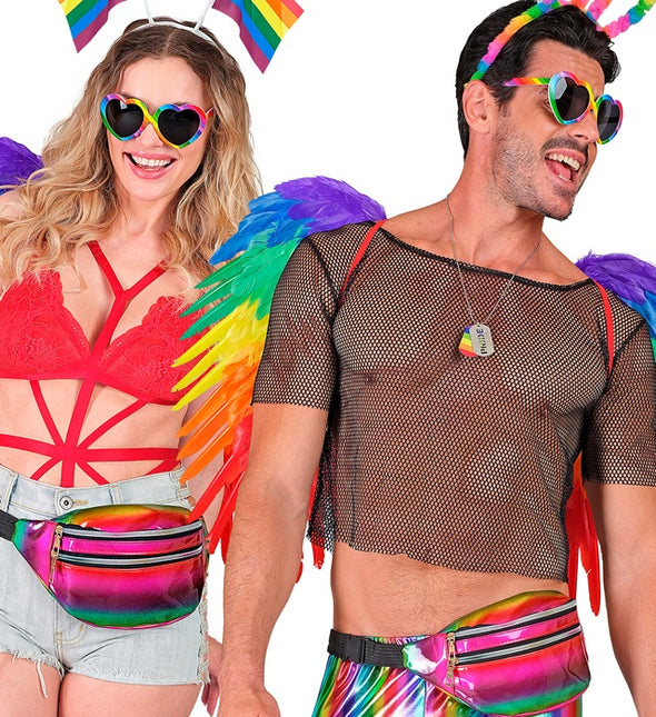 Hoftetaske regnbue-holografisk