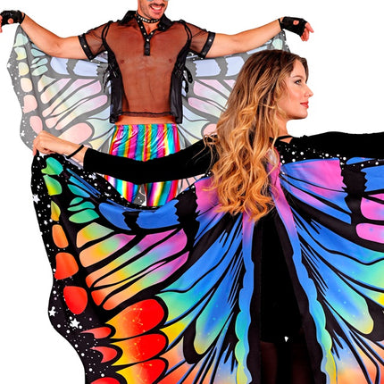 Sommerfuglevinger regnbue 175x140cm