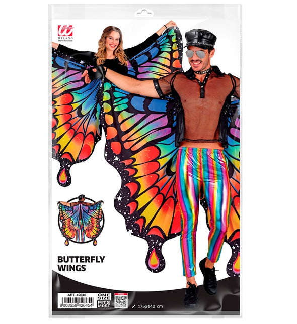 Sommerfuglevinger regnbue 175x140cm