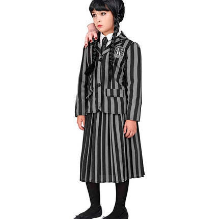 Wednesday Adams pige kostume barn