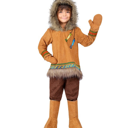 Eskimo kostume brun
