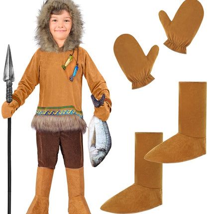 Eskimo kostume brun