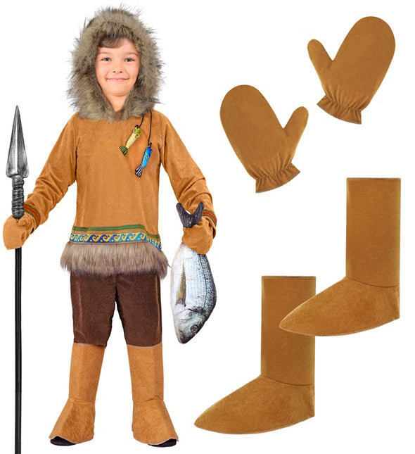 Eskimo kostume brun