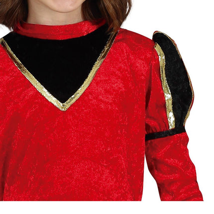 Pietenpak kjole barn rød/guld