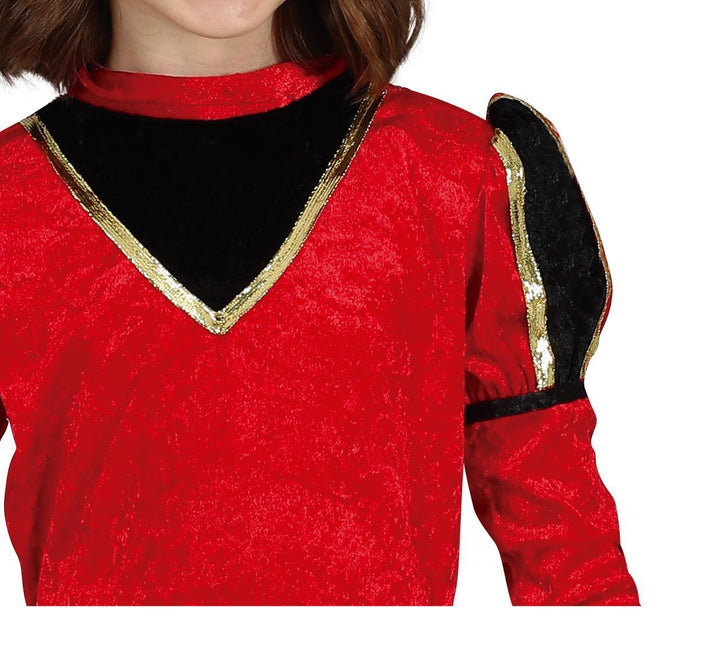 Pietenpak kjole barn rød/guld