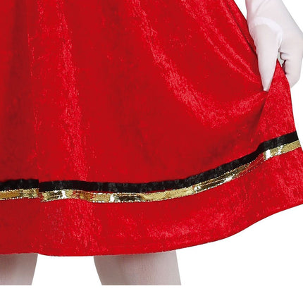 Pietenpak kjole barn rød/guld