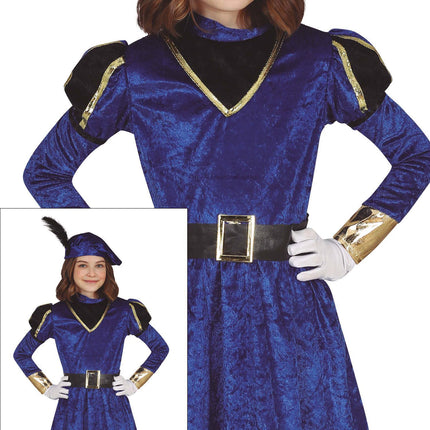 Pietenpak kjole barn blå/guld