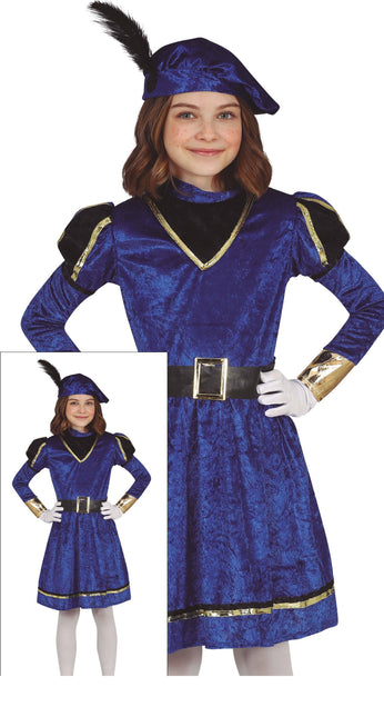 Pietenpak kjole barn blå/guld