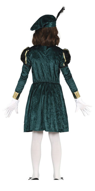 Pietenpak kjole barn grøn/guld