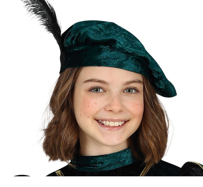 Pietenpak kjole barn grøn/guld