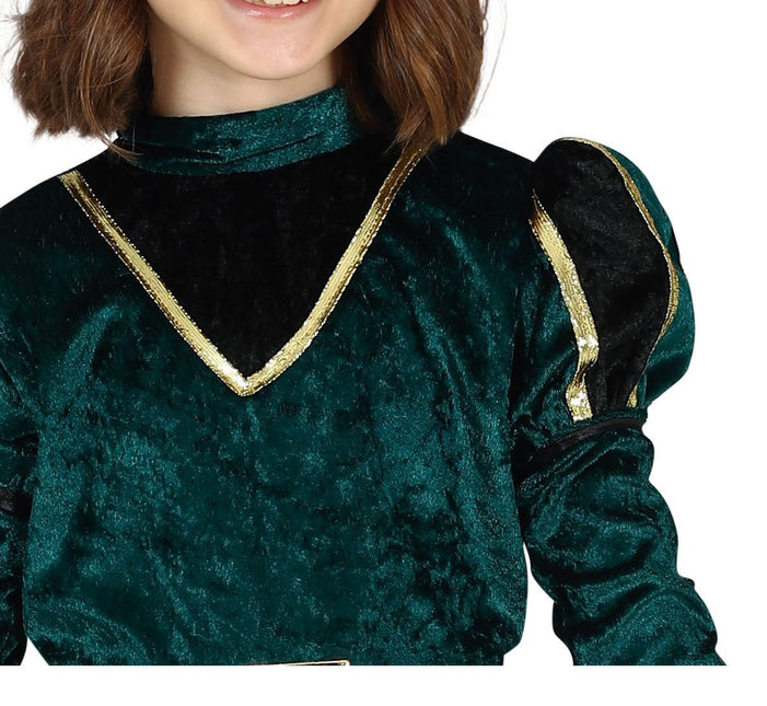 Pietenpak kjole barn grøn/guld