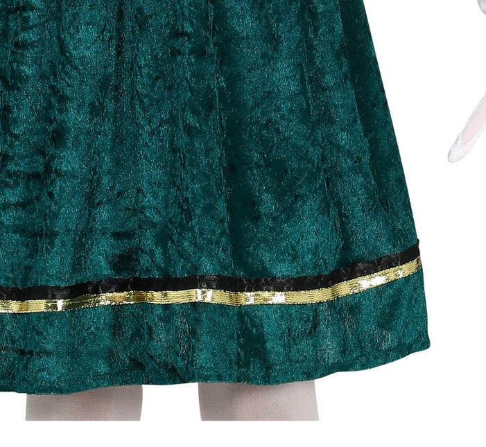 Pietenpak kjole barn grøn/guld