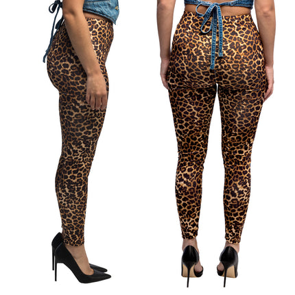 Leggings med leopardmønster