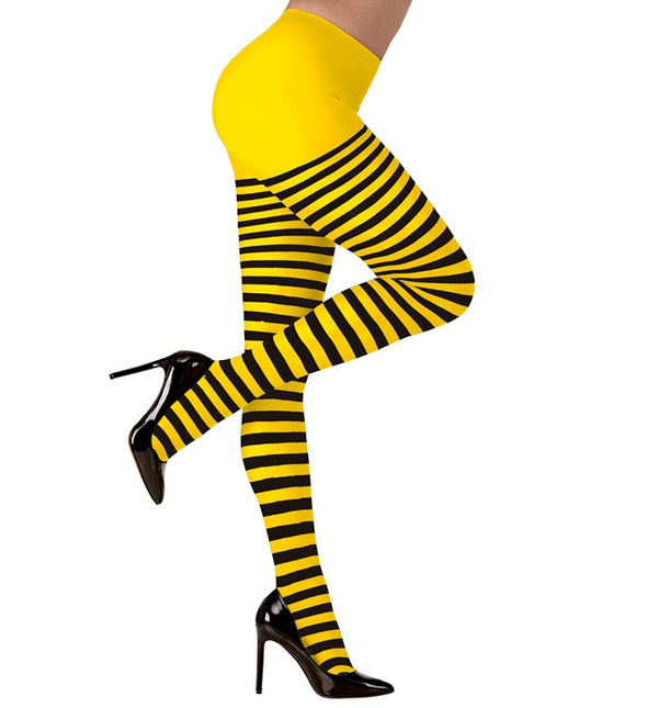Bee Tights Sort Gul