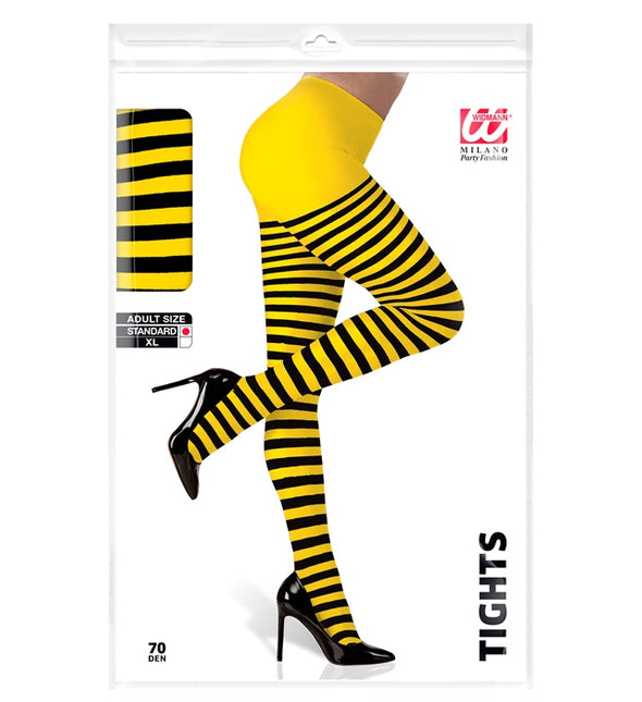 Bee Tights Sort Gul