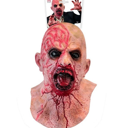 Blodig zombiemaske, der dækker hele hovedet