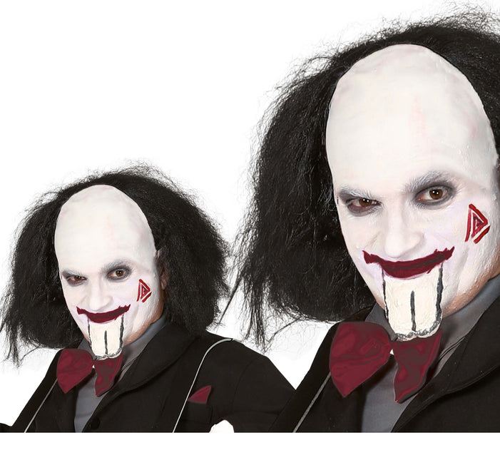 Sort paryk, halvskaldet