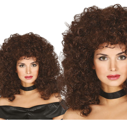 Krøller til brun paryk