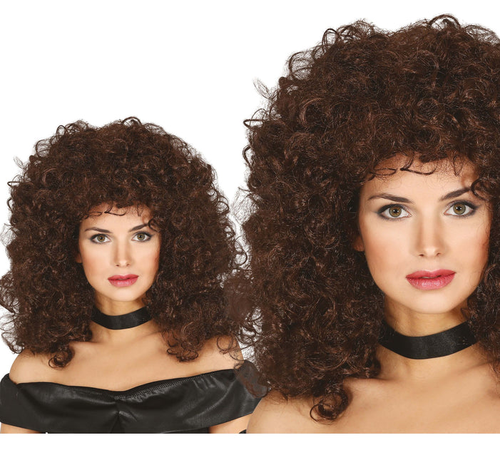 Krøller til brun paryk
